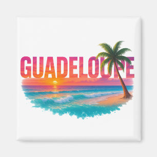 Guadeloupe Tropischer Sonnenuntergang Magnet