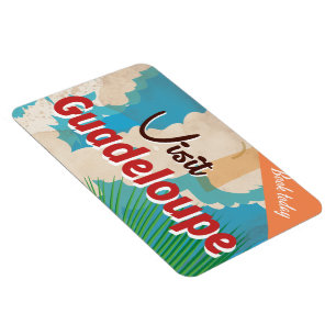Guadeloupe Vintage Reiseplakat Magnet