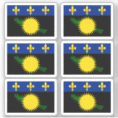 Guadeloupscher Flaggenaufkleber Aufkleber (Vorderseite)