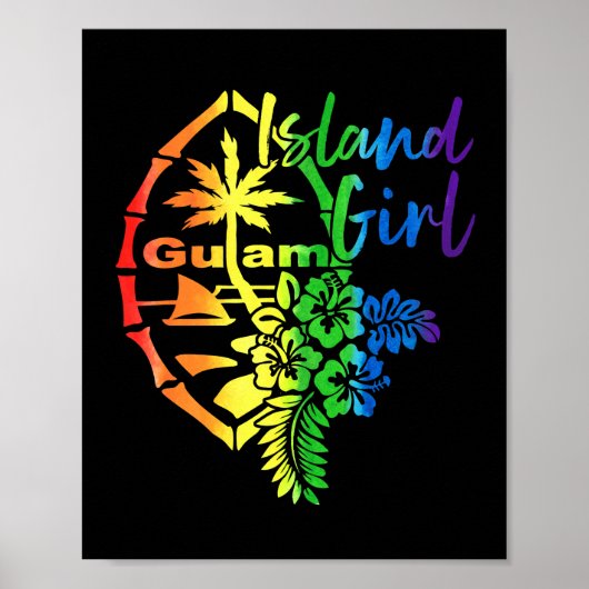 Guam Blume Island Guamanian Girl Poster (Vorne)