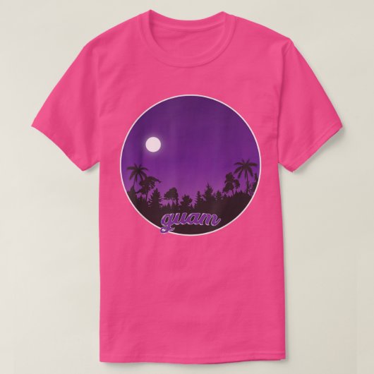 guam By night with Palms T-Shirt (Design vorne)