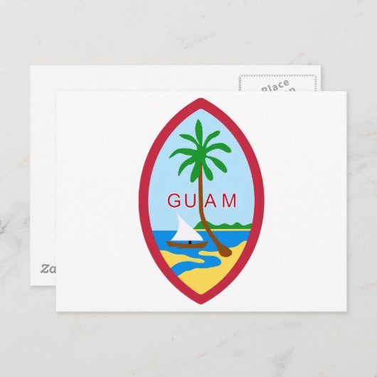 GUAM - Emblem/Fahne/Wappen/Symbol Postkarte (Vorne/Hinten)