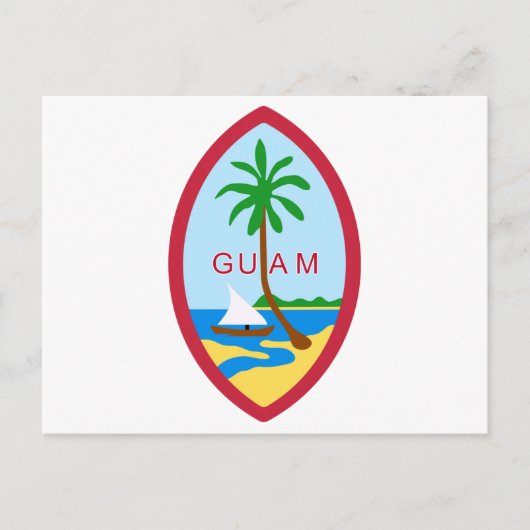 GUAM - Emblem/Fahne/Wappen/Symbol Postkarte (Vorderseite)