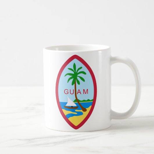 GUAM - Emblem/Flagge/Wappen/Symbol Kaffeetasse (Rechts)