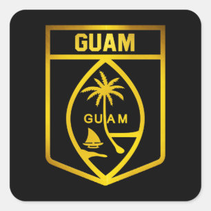 Guam Emblem Quadratischer Aufkleber