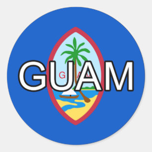 Guam-Euro-Aufkleber Runder Aufkleber