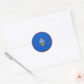 Guam Fisheye Flag-Aufkleber Runder Aufkleber (Umschlag)