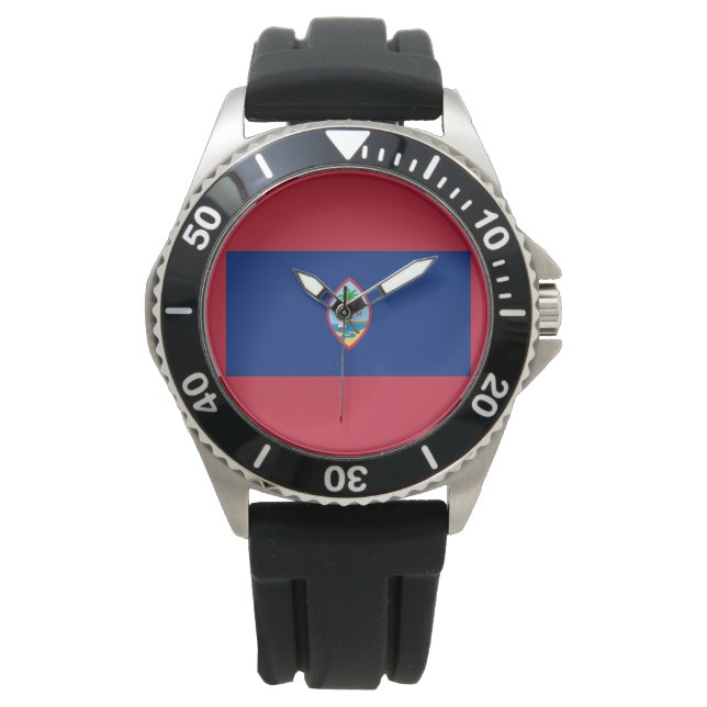 Guam Flag Armbanduhr (Vorderseite)