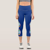 Guam Flag Capri Leggings (Vorderseite)