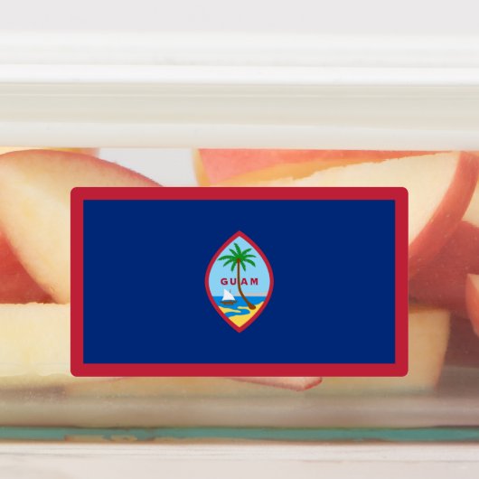 Guam Flag Etiketten (Befestigt)