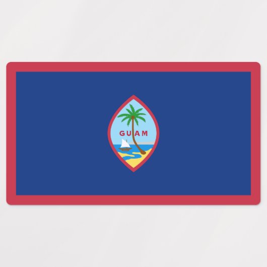 Guam Flag Etiketten (Design 1)