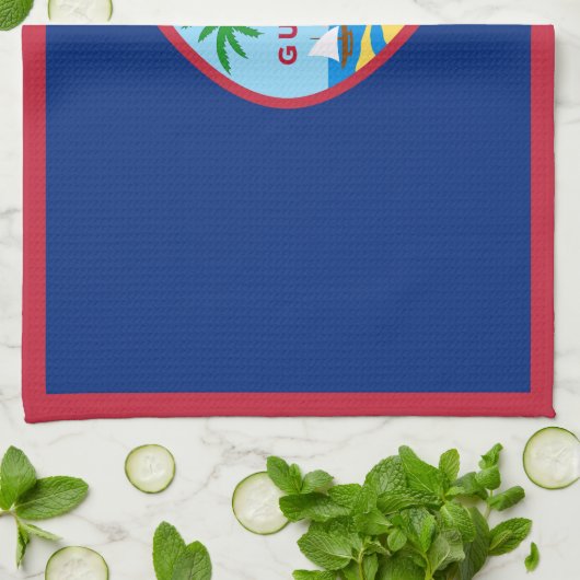 Guam Flag Geschirrtuch (Gefaltet)