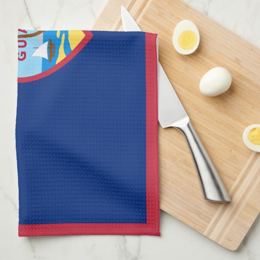 Guam Flag Geschirrtuch (Viertel Falte)