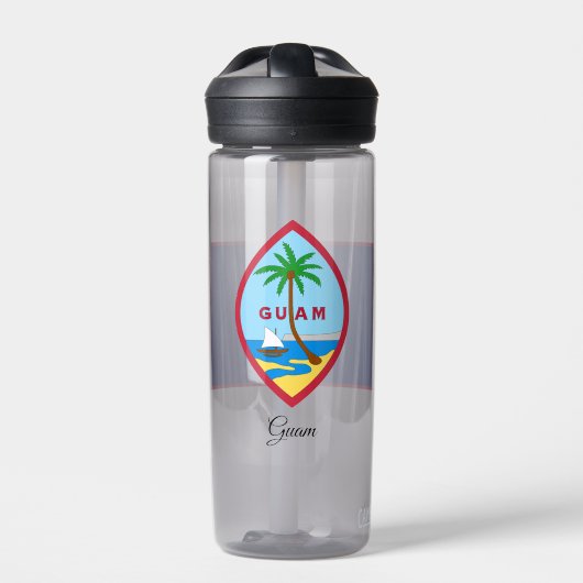 Guam Flag, Guamaian, Patriotic USA, Guam Trinkflasche (Vorderseite)