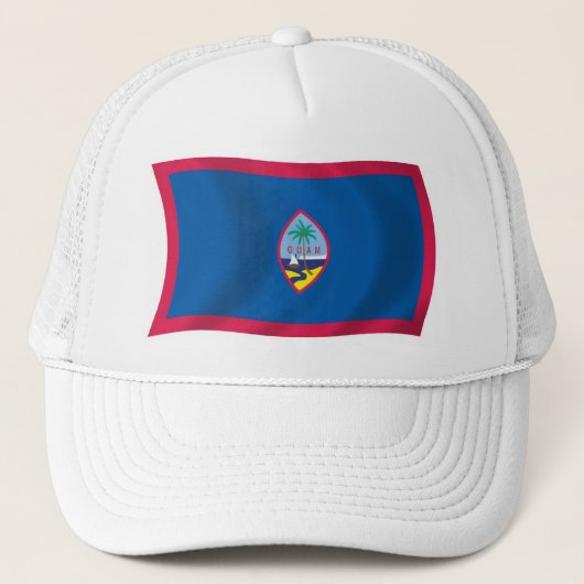 Guam Flag Hat Truckerkappe (Vorderseite)