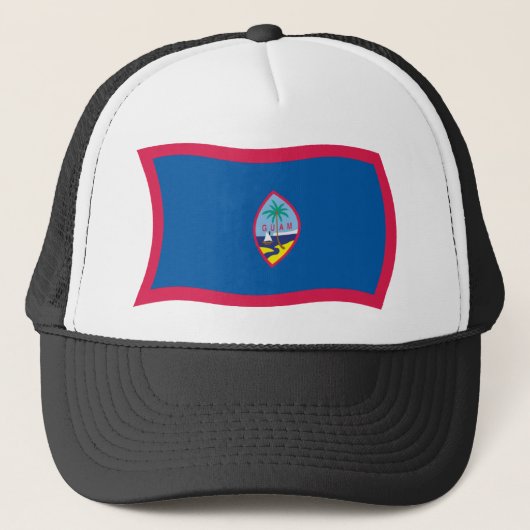 Guam Flag Hat Truckerkappe (Vorderseite)