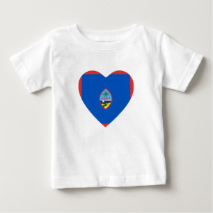 Guam Flag Heart T - Shirt
