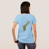 Guam Flag + Karte + Text-T - Shirt (Schwarz voll)