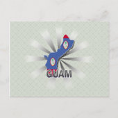 Guam Flag Map 2.0 Postkarte (Vorderseite)