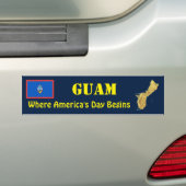 Guam Flag + Map Autoaufkleber (Auf Auto)