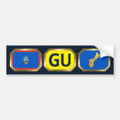Guam Flag Map Code Autoaufkleber (Vorne)