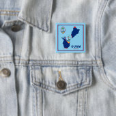 Guam Flag Map & Siegel Button (Beispiel)