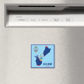 Guam Flag Map & Siegel Magnet (In Situ (Geschirrspüler))