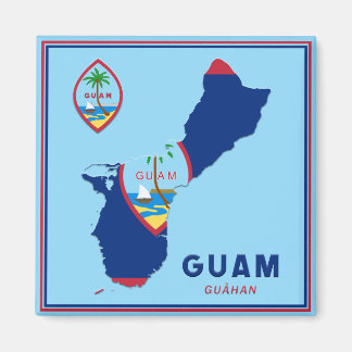 Guam Flag Map & Siegel Magnet