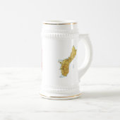 Guam Flag ~ Map-Tasse Bierglas (VorderseiteRechts)