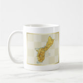 Guam Flag + Map-Tasse Kaffeetasse (Links)