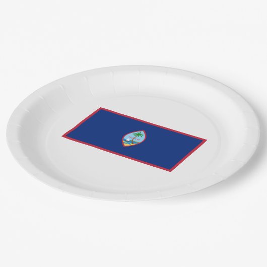Guam Flag Pappteller (Schrägansicht)