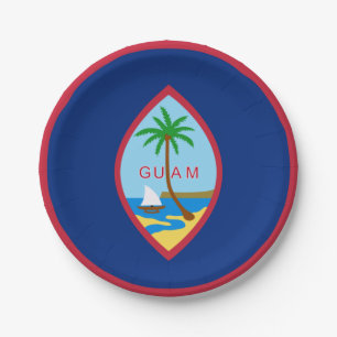 Guam flag pappteller