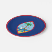 Guam flag pappteller (Schrägansicht)