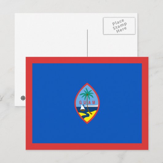Guam Flag Postcard Postkarte (Vorne/Hinten)