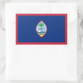 Guam Flag Rechteckiger Aufkleber (Tasche)