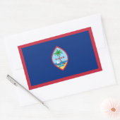 Guam Flag Rechteckiger Aufkleber (Umschlag)