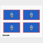 Guam Flag Rechteckiger Aufkleber (Blatt)