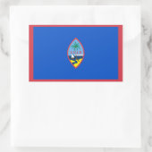 Guam Flag Rechteckiger Aufkleber (Tasche)