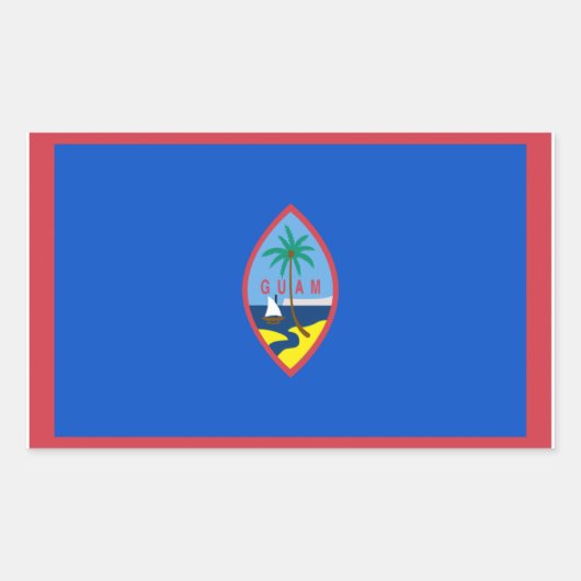 Guam Flag Rechteckiger Aufkleber (Vorderseite)