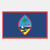 Guam Flag Rechteckiger Aufkleber (Vorderseite)