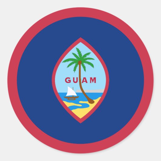 Guam Flag Runder Aufkleber (Vorderseite)