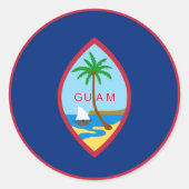 Guam flag runder aufkleber (Vorderseite)