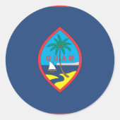 GUAM FLAG RUNDER AUFKLEBER (Vorderseite)