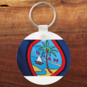 Guam flag schlüsselanhänger (Vorderseite)