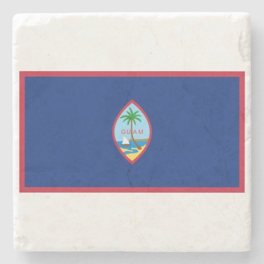 Guam Flag Steinuntersetzer (Vorderseite)