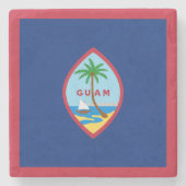 Guam Flag Steinuntersetzer (Vorderseite)