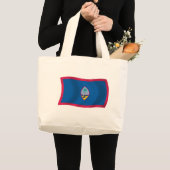Guam Flag Tote Bag Jumbo Stoffbeutel (Vorderseite (Produkt))