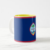 Guam Flag Zweifarbige Tasse (Vorderseite Links)