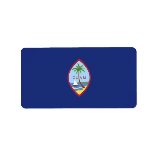 Guam-Flagge Adressaufkleber (Vorne)