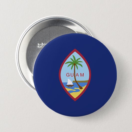 Guam-Flagge Button (Vorne & Hinten)